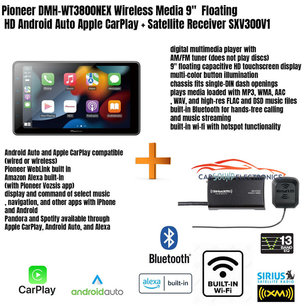 DMH-WT7600NEX - 9 -  Alexa, Android Auto™, Apple CarPlay®,  Bluetooth® - Multimedia Digital Media Receiver