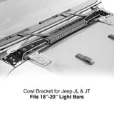 XK Glow XK-BRC-COWL-JL2 Cowl Light Bar Bracket for Jeep Gladiator JT & Wrangler JL