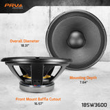 PRV Audio 18SW3600 18" Subwoofer Loudspeaker