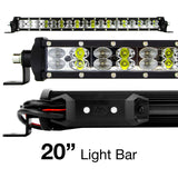 XK Glow XK-BAR-20 Multi-color RGBW LED Light Bars | XKchrome Smartphone App