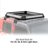 XK Glow XK-RR-UV-3322 360 Roof Rack Kit for Light Bars