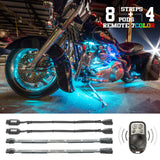 XK Glow XK034016 Motorcycle LED Accent Light Kit | Multi-Color with Remote Key Fob