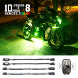 XK Glow XK034017 Motorcycle LED Accent Light Kit | Multi-Color with Remote Key Fob