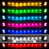 XK Glow XK034001-W Motorcycle LED Accent Light Kit | 8 Pod 2 Strip Single Color