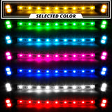 XK Glow XK034001-A Motorcycle LED Accent Light Kit | 8 Pod 2 Strip Single Color