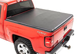 Rough Country Soft Tri-Fold Truck Bed Cover, Truck Tonneau Covers for Chevy Silverado 1500 / GMC Sierra 1500 (2007-2013) - 6'7 Weather-Resistant Truck Bed Cover, Soft Tri-Fold Tonneau Cover - 41207650