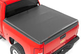 Rough Country Soft Tri-Fold Truck Bed Cover, Truck Tonneau Covers for Chevy Silverado 1500 / GMC Sierra 1500 (2007-2013) - 5'9 Weather-Resistant Truck Bed Cover, Soft Tri-Fold Tonneau Cover - 41207550