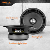 4 X PRV Audio 6MR400-4 BULLET 6.5" Midrange Bullet Loudspeaker