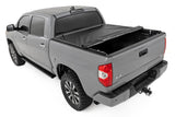 Rough Country Soft Roll-Up Truck Bed Cover, Truck Tonneau Covers for Toyota Tundra (2007-2021) - 5'7 Weather-Resistant Toyota Tundra Bed Cover, Soft Roll-Up Tundra Bed Cover - 42419550