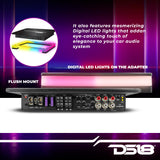 DS18 4 Channel Amplifier With Acrylic Cover LED lights for Custom Installation