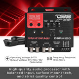 DS18 DBPM100 Digital Bass Processor, 2 Channel Preamp Input/Output, Subsonic Filter, Digital Bass Restoration, Bass Booster, Remote Level Control w/Clip LED, Fully Adjustable Bass Processor