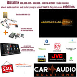 iDatalink HRN-HRR-CH2 + ADS-MRR + JVC KW-M780BT Connect a new car stereo and retain steering wheel audio controls and factory amp in select 2004-10 Chrysler-made vehicles