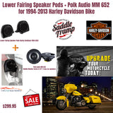 Lower Fairing Speaker Pods + Polk Audio MM 652 for 1994-2013 Harley Davidson