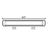 Heise HE-SS9 Single Row Super Slimline Lightbar - 9 Inch, 6 LED