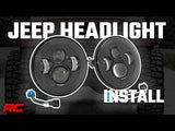 Rough Country RCH5400 7 Inch DRL Halo LED Headlights DOT Approved | Jeep Wrangler TJ 4WD (1997-2006)