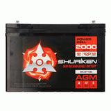 Shuriken SK-BT100 2000W 100AMP Hours Large Size AGM 12V Battery