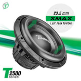 Timpano Audio TPT-T2500-1x12 D2 12" Car Audio Subwoofer Box 2500 Watts 1 Ohm TPT-T2500-112 Loaded Ported Enclosure