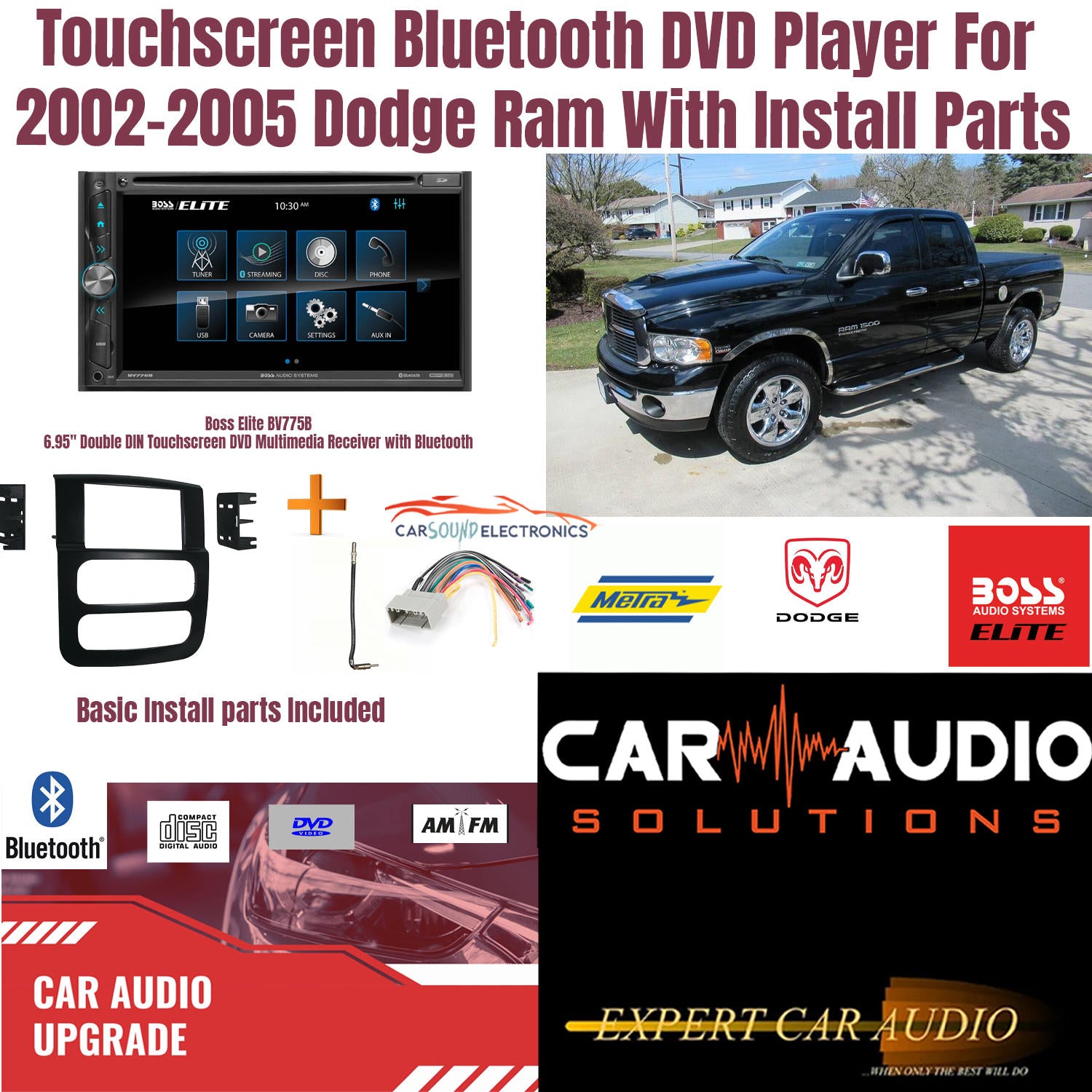 Touchscreen Bluetooth DVD Player For 2002 2005 Dodge Ram With