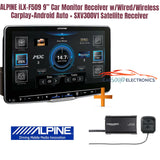 ALPINE iLX-F509 9” Car Monitor Receiver w/Wired/Wireless Apple Carplay + Android Auto + SXV300V1 Satellite Receiver