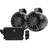 MB Quart UNI6.1BTA 400 Watt Universal UTV Tuned System Two 6.5" Tower Speakers/BT Remote/2 Channel Amp