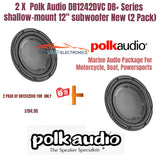2 X  Polk Audio DB1242DVC DB+ Series shallow-mount 12