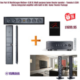 Pair Of MartinLogan Motion® SLM XL Multi-purpose home theater speaker + Yamaha A-S301 Stereo integrated amplifier with built-in DAC- Home Theater Package