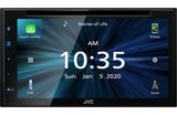 JVC KW-V66BT 6.8" Double-DIN CD/DVD Multimedia Receiver with Bluetooth, Apple CarPlay, Android Auto + Backup Camera