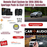 Remote Start System for 2014-2016 Kia Sportage Push-to-Start SUV 4 Cyl. Automatic