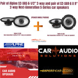 2 X Alpine S2-S65 6-1/2" 2-way + 2 X S2-S69 6 X 9"  2-way Next-Generation S-Series car speakers