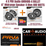 4 X PRV Audio 6MR400-4 BULLET 6.5" Midrange Bullet Loudspeaker