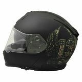 TORC T14B15WS:26 T-14 Wings 2X-Large Black Full Face Helmet W/Bluetooth T14B15WS